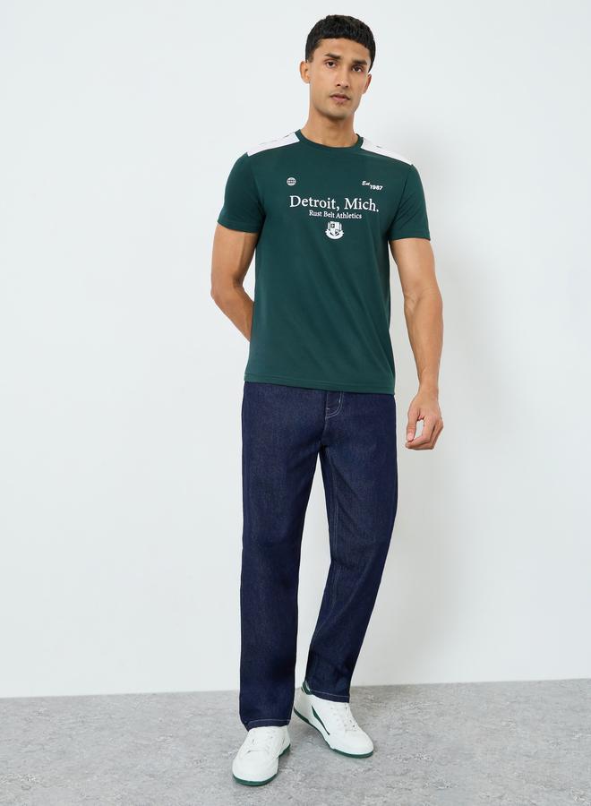 Styli Men Dark Blue Relaxed Fit Jeans - Image 1